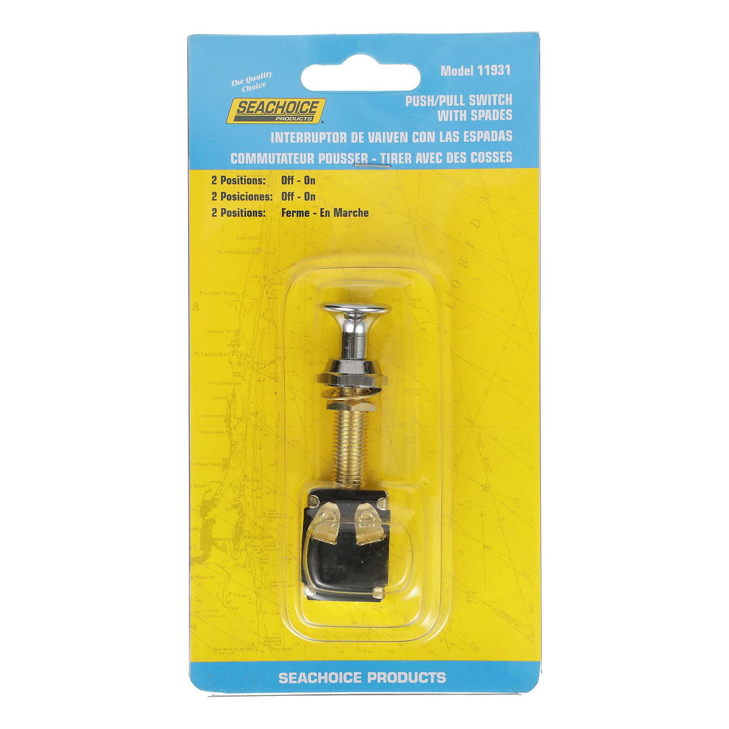 Seachoice 2 Position Push Pull Switch Off/On (Spade) 50-11931