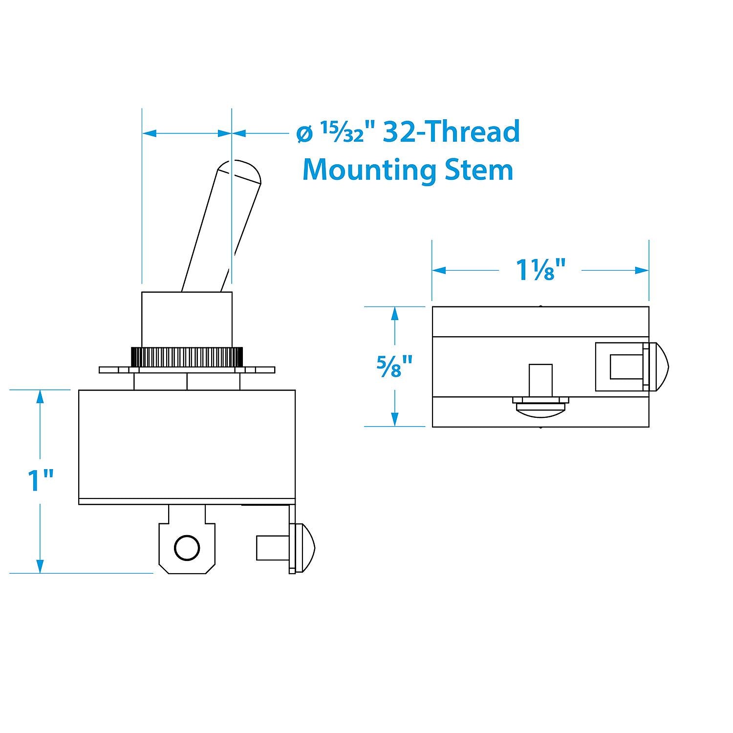 Seachoice Seachoice 2-Position Boat Toggle Switch, Off/On