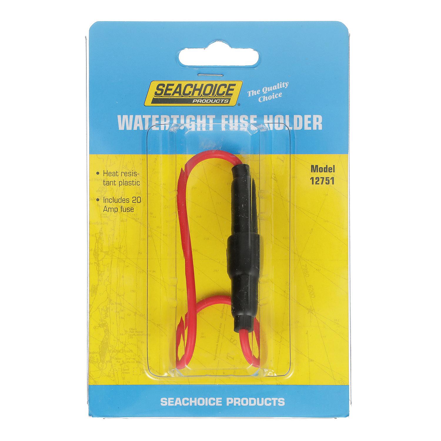 Seachoice Seachoice In-Line Fuse Holder With Fuse, Waterproof, 20 Amp Fuse