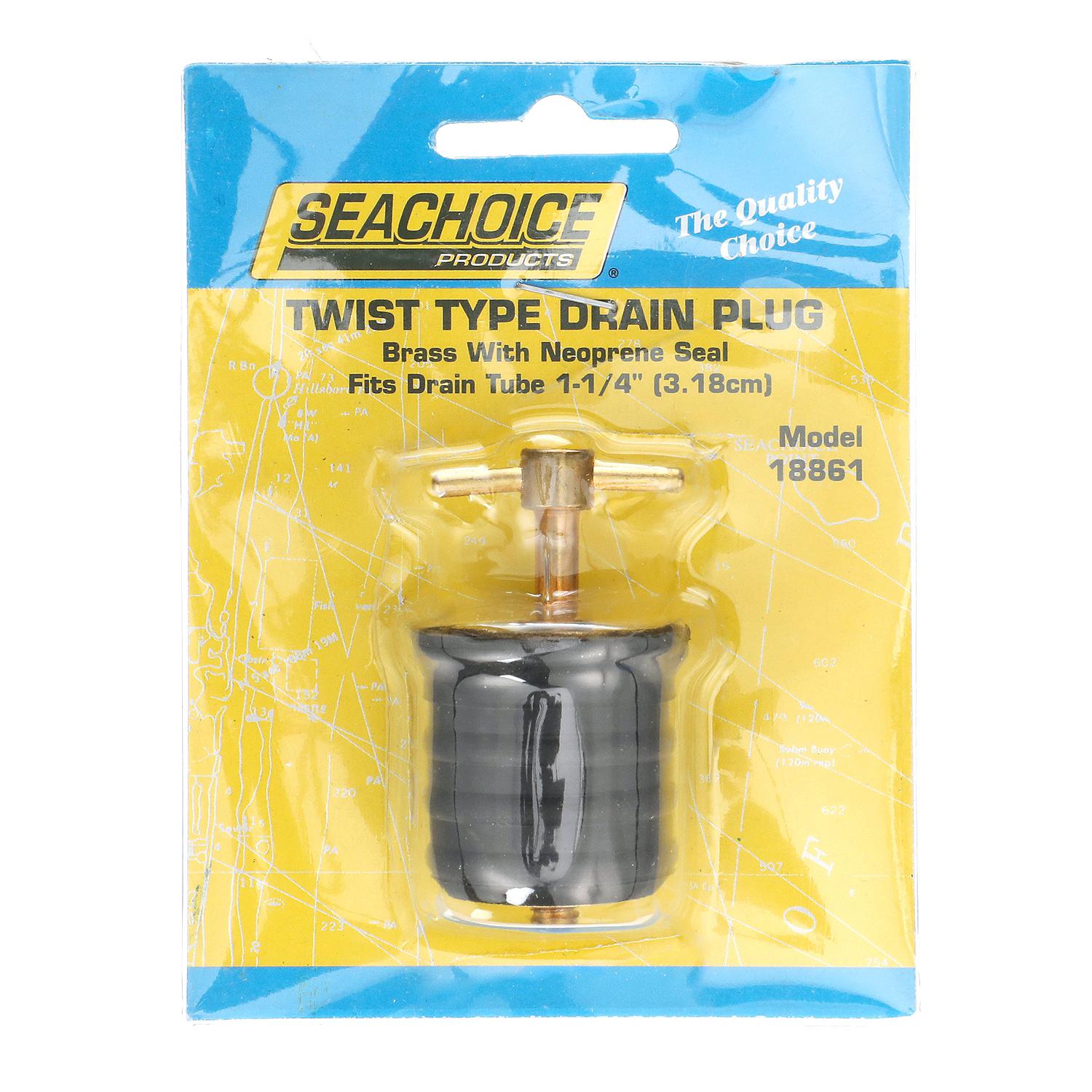 Seachoice Twist-Lock Brass Drain Plug 1-1/4" 50-18861