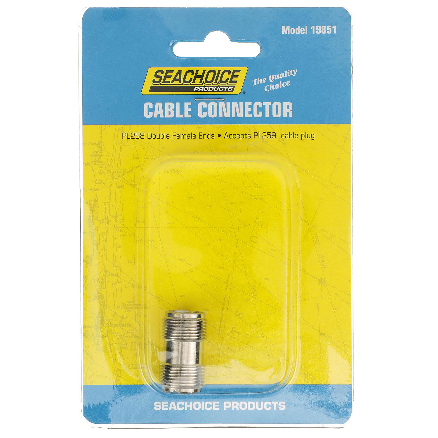 Seachoice 19851 PL258 Female VHF Antenna Double Connector 50-19851