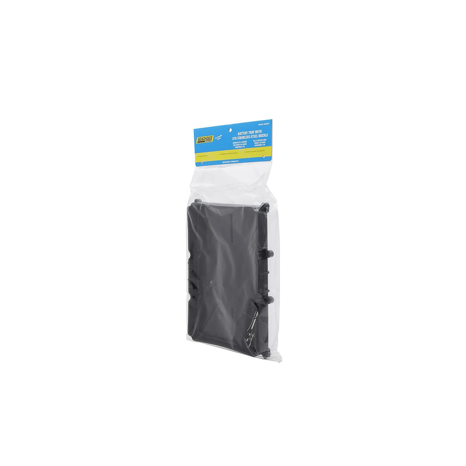Seachoice 22033 Battery Tray w/Strap & Stainless-Steel Buckle, 24/cs 50-22033
