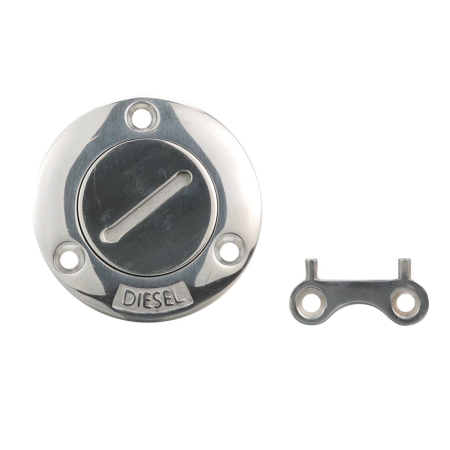 Seachoice Stainless Steel Deck Fill With Cap (Chain Tether) For 1-1/2" Hose 50-32261