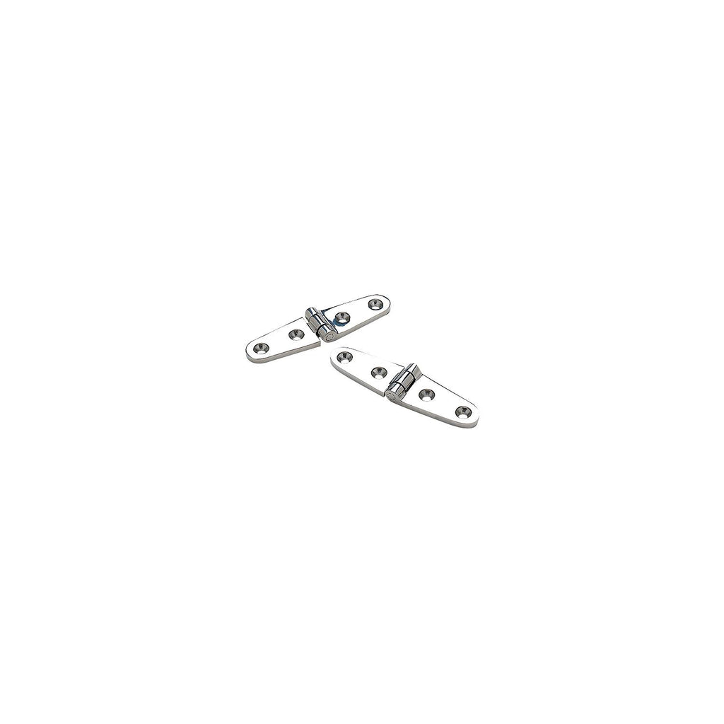 Seachoice Seachoice Marine-Grade Strap Hinges, Polished 316 Stainless Steel, 4 in. X 1 in., Pack of 2