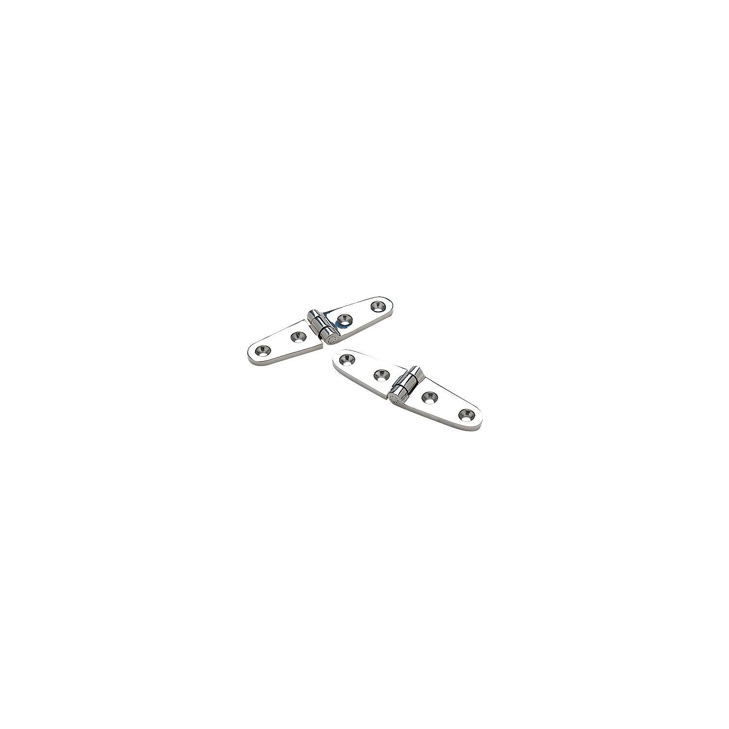 Seachoice Seachoice Marine-Grade Strap Hinges, Polished 316 Stainless Steel, 4 in. X 1 in., Pack of 2