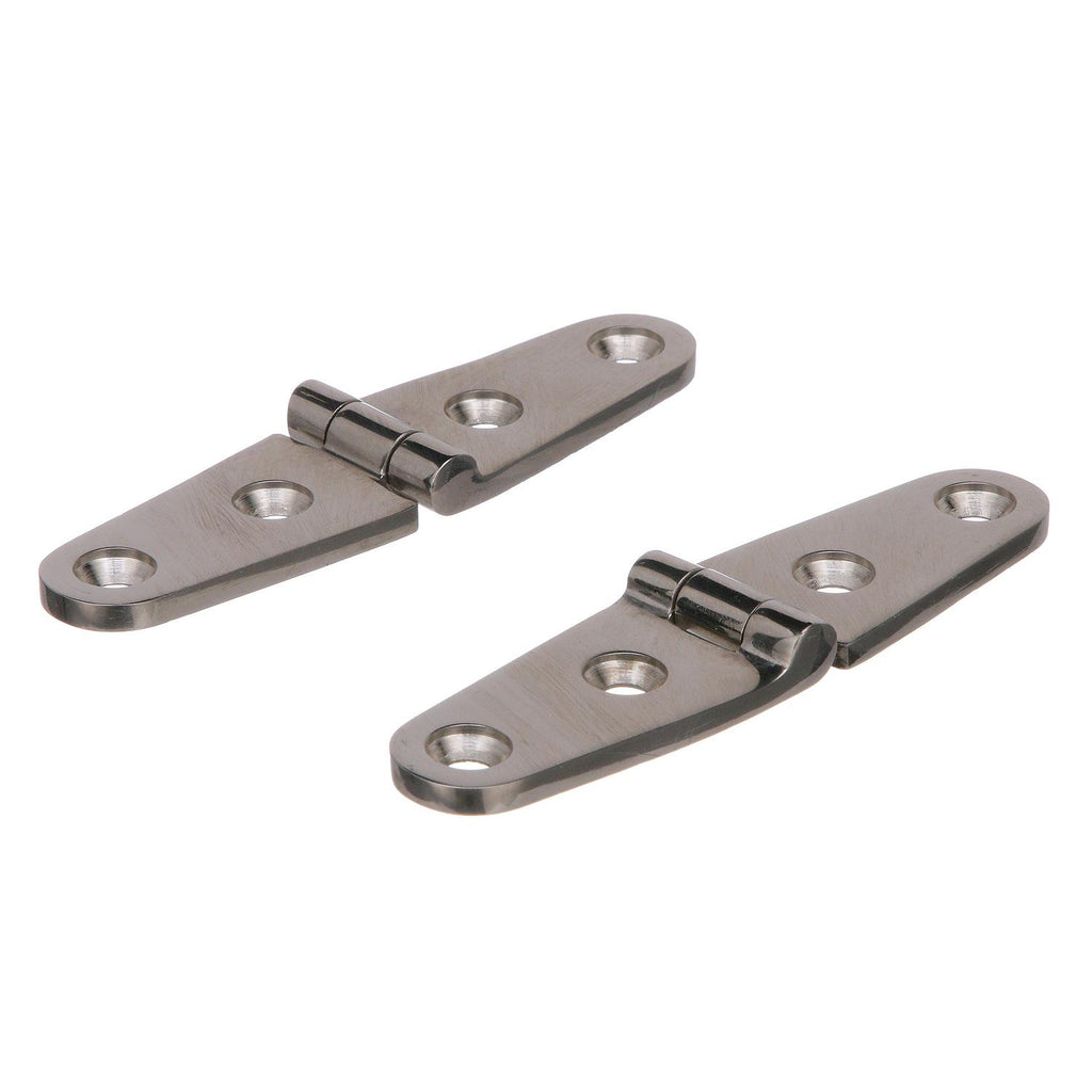 Seachoice Seachoice Marine-Grade Strap Hinges, Polished 316 Stainless Steel, 4 in. X 1 in., Pack of 2