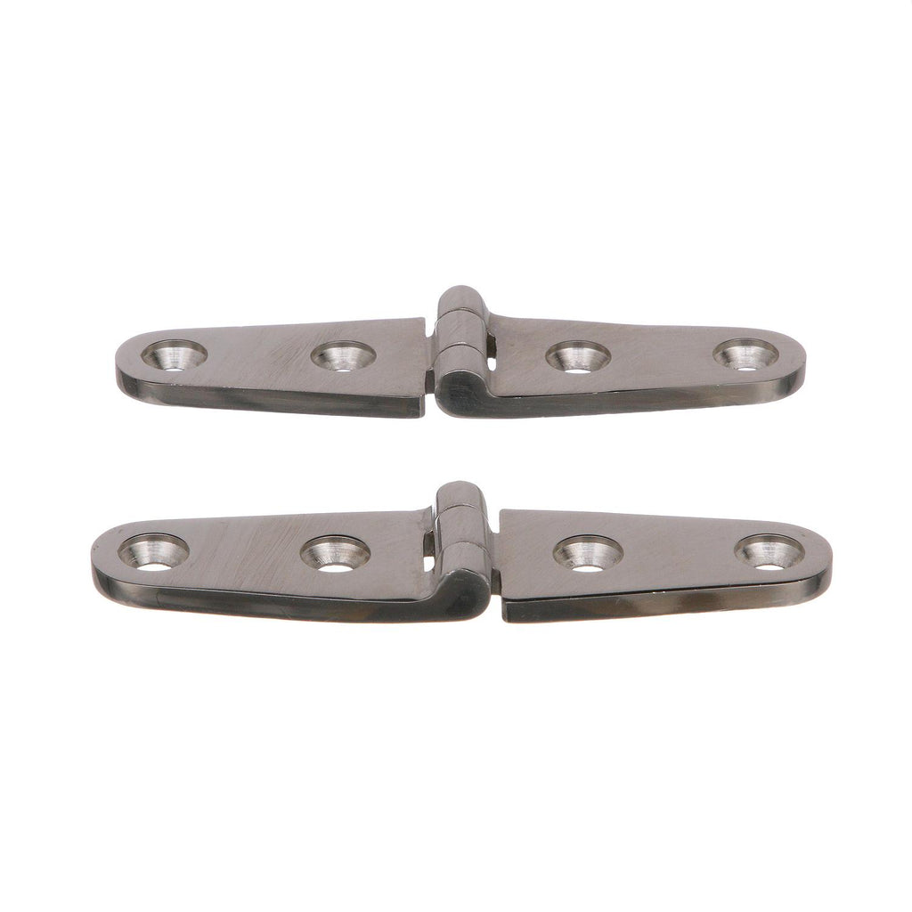 Seachoice Seachoice Marine-Grade Strap Hinges, Polished 316 Stainless Steel, 4 in. X 1 in., Pack of 2