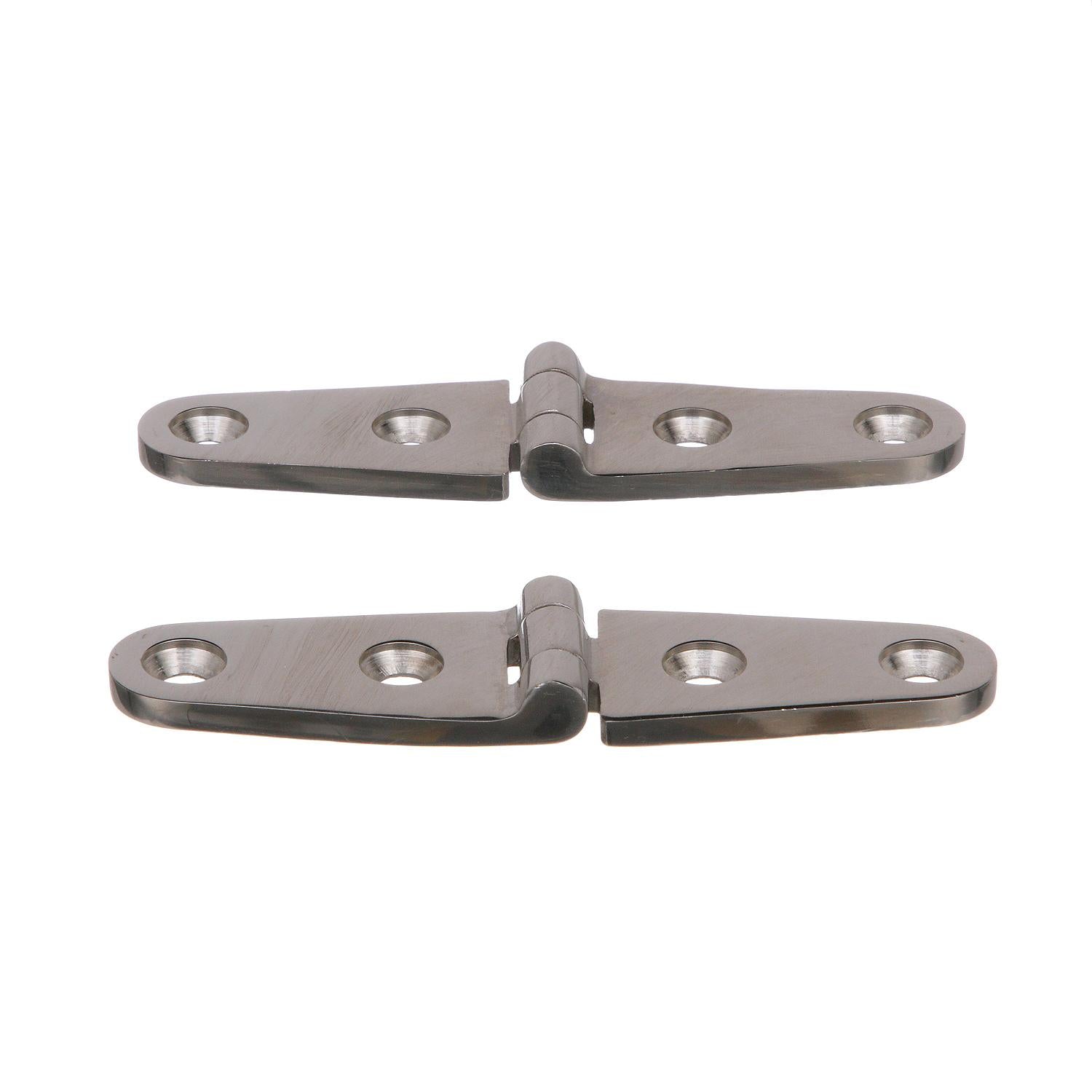 Seachoice Seachoice Marine-Grade Strap Hinges, Polished 316 Stainless Steel, 4 in. X 1 in., Pack of 2