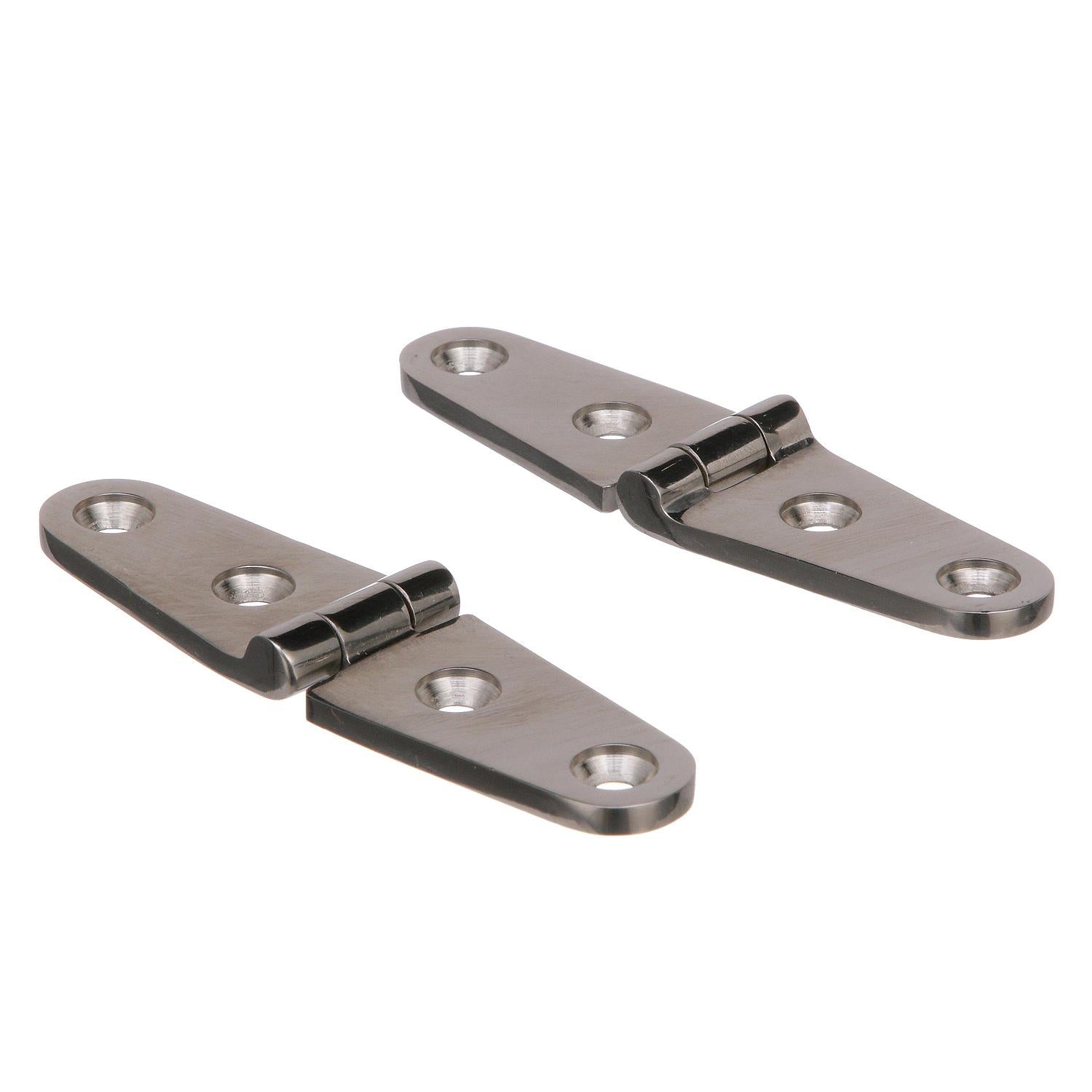 Seachoice Seachoice Marine-Grade Strap Hinges, Polished 316 Stainless Steel, 4 in. X 1 in., Pack of 2