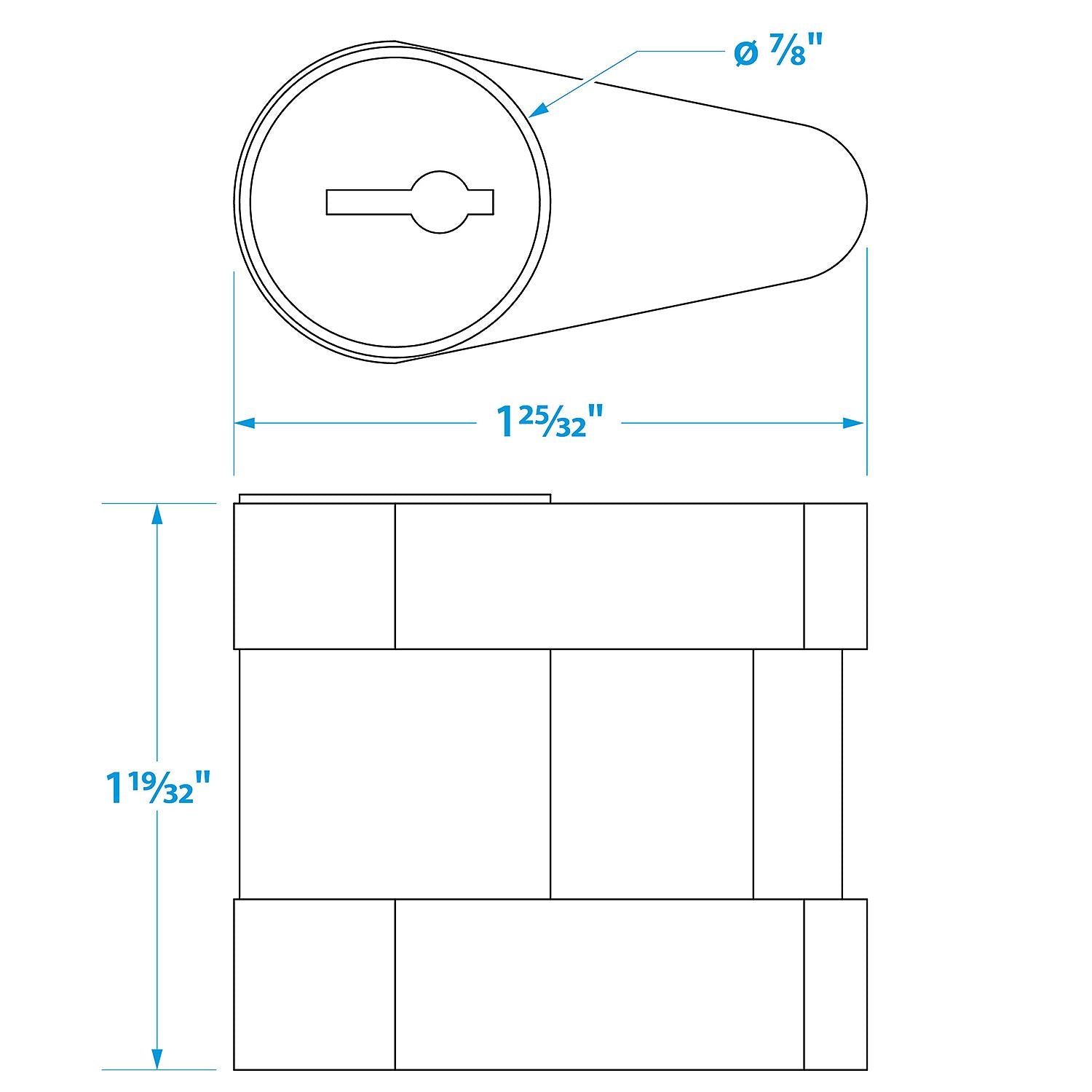 Seachoice Solid Brass Trailer Hitch Lock 50-37401