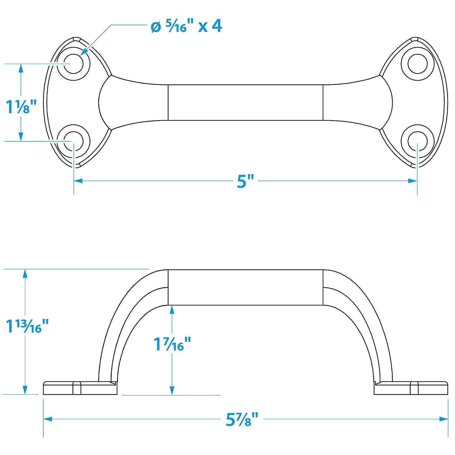 Seachoice Chrome Plated Zinc Transom Handle 6" 50-37501