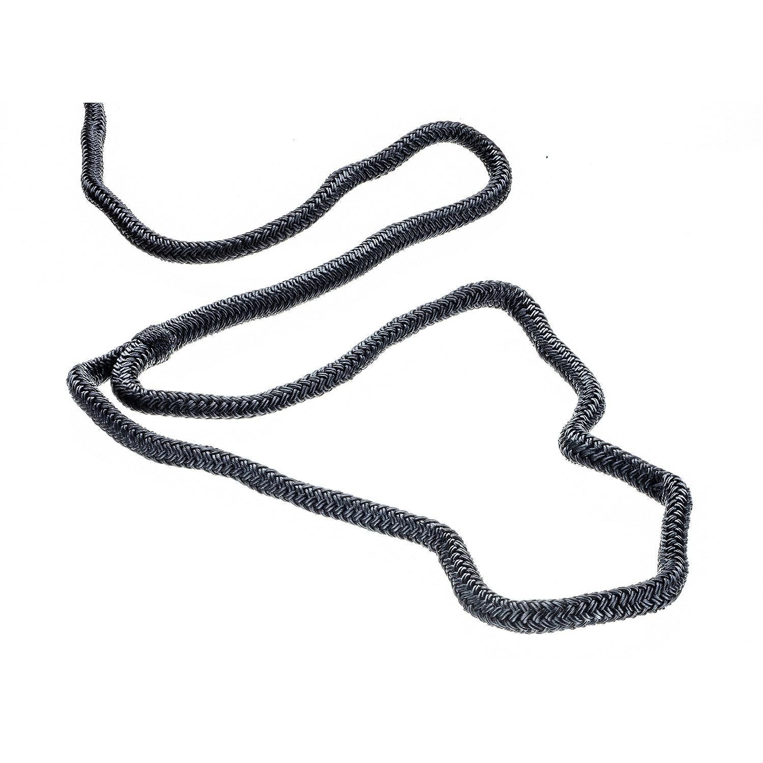 Seachoice 40501 Double Braid Nylon Dock Line, Black, 3/8-Inch x 10 Feet, 15-Inch Eye Splice, Pre-Shrunk, Heat Stabilized 50-40501
