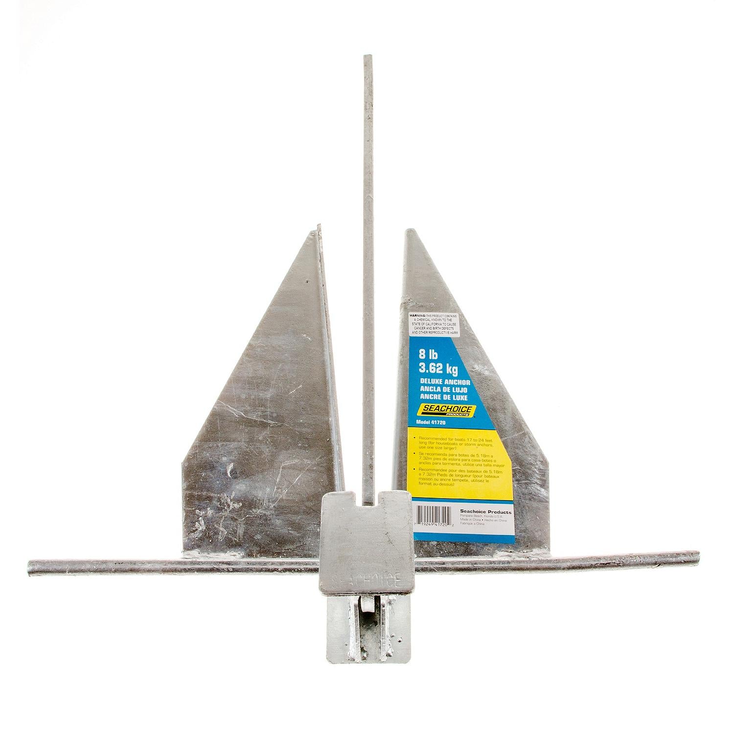 Seachoice 41720 Hot Dipped Galvanized Deluxe Anchor, Size 8S 50-41720