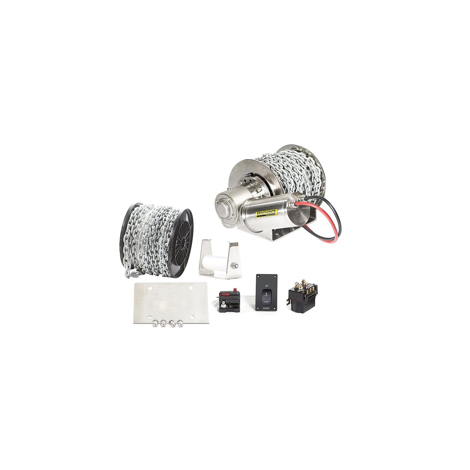 Seachoice Seachoice Deluxe Stainless Steel Drum Winch Kit, For Boats Up to 26 Ft.