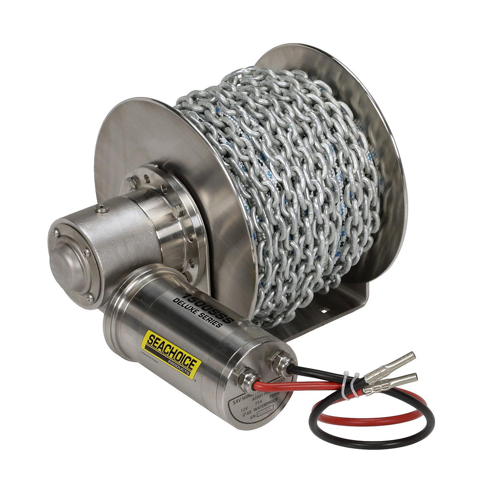 Seachoice Seachoice Deluxe Stainless Steel Drum Winch Kit, For Boats Up to 26 Ft.