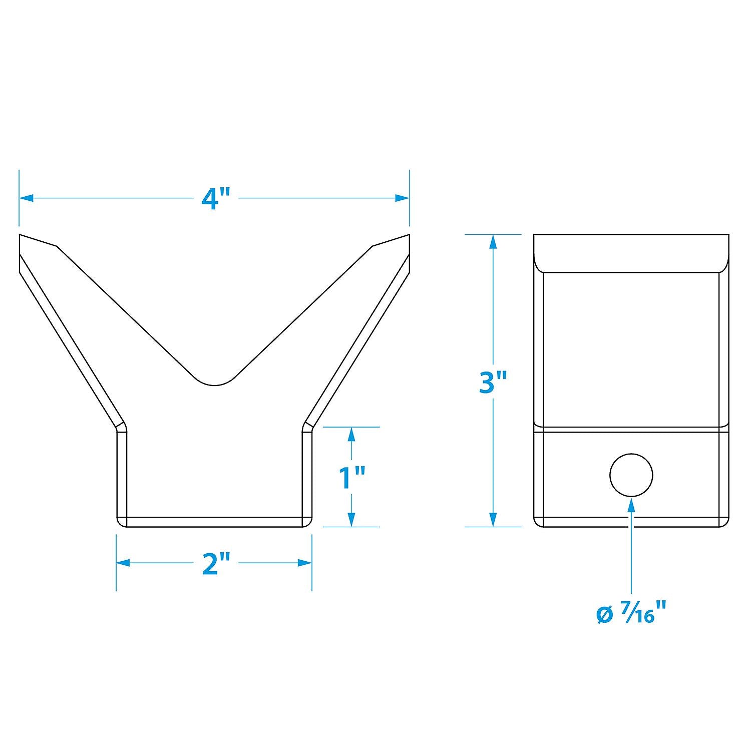 Seachoice Bow Stop-2 X2 -3/8 I.D.(Bulk) 50-56250