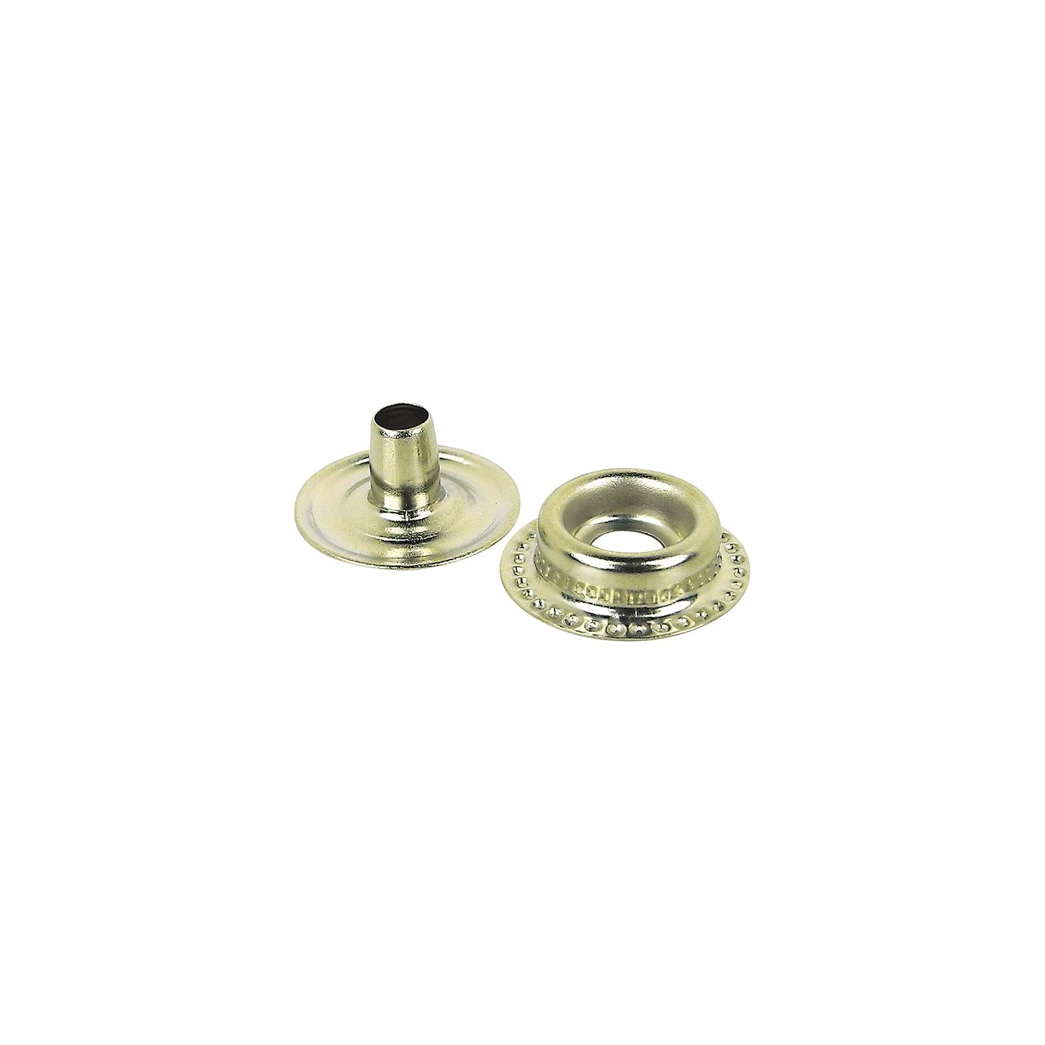 Seachoice Stainless Steel Button Stud With Barrel And Eyelet, 10 Sets 50-59859