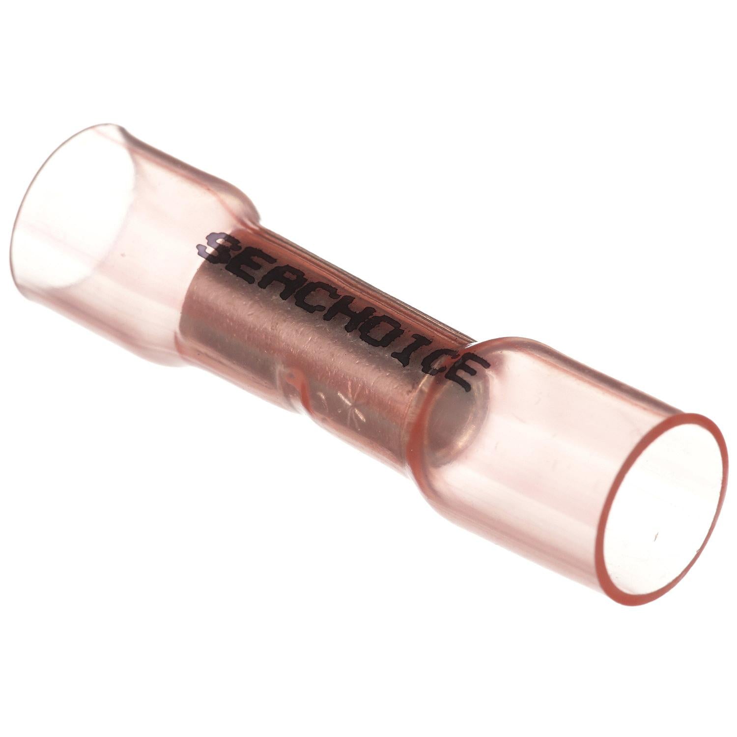 Seachoice Seachoice Heat Shrink Butt Connector Wire, Solderless, Fits 8 Gauge Wire, Red, Pack of 25
