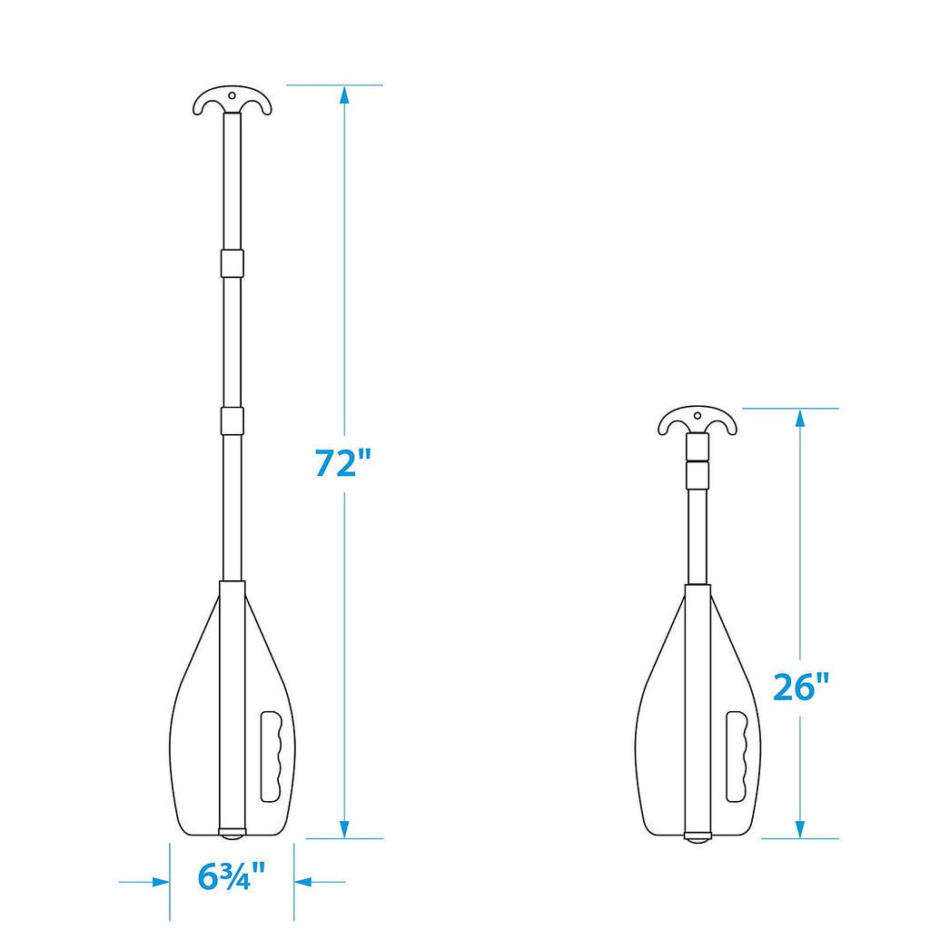 Seachoice Seachoice Emergency Multi-Purpose Telescoping Boat Hook and Paddle, Orange, 26-72 In.