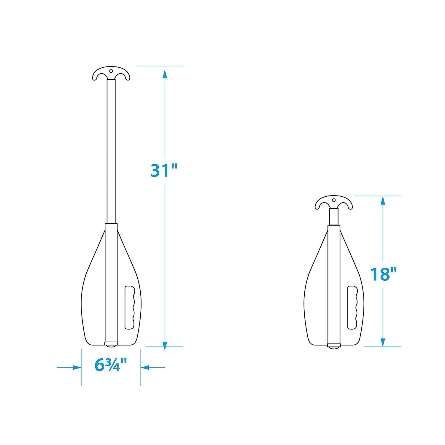 Seachoice Seachoice Emergency Multi-Purpose Telescoping Boat Hook and Paddle, Orange, 18-31 In.