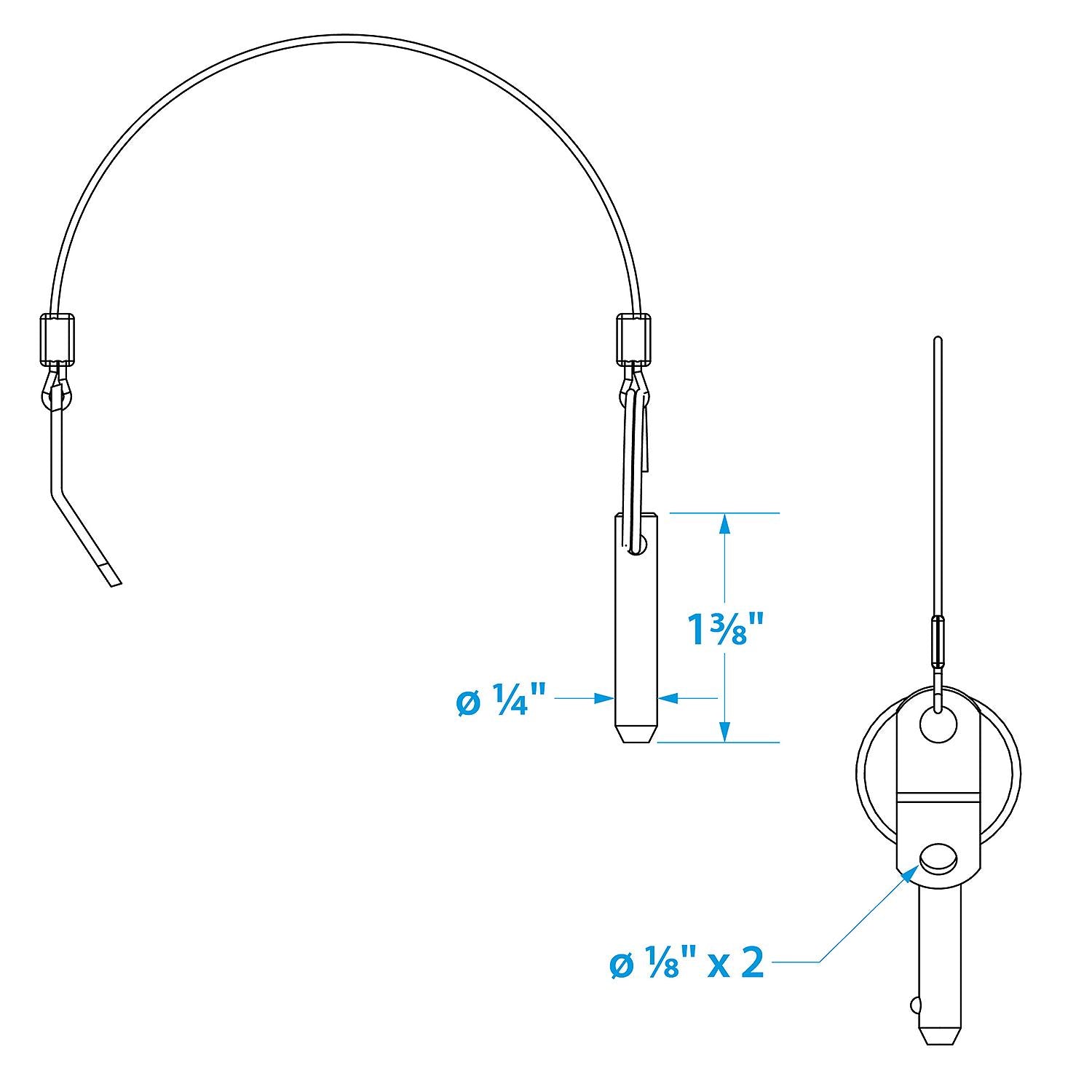 Seachoice Stainless Steel Quick-Disconnect Release Pins (2 Per Pack) 50-75961