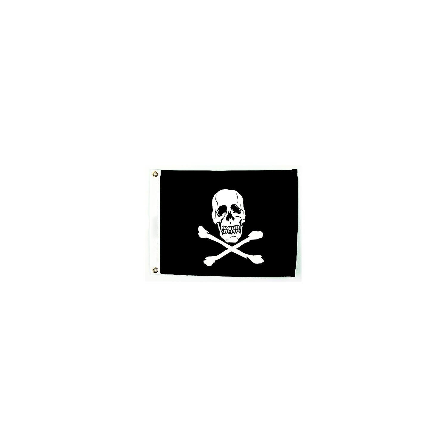 Seachoice 78251 12" x 18" Nylon Print Dyed Jolly Roger Flag 50-78251
