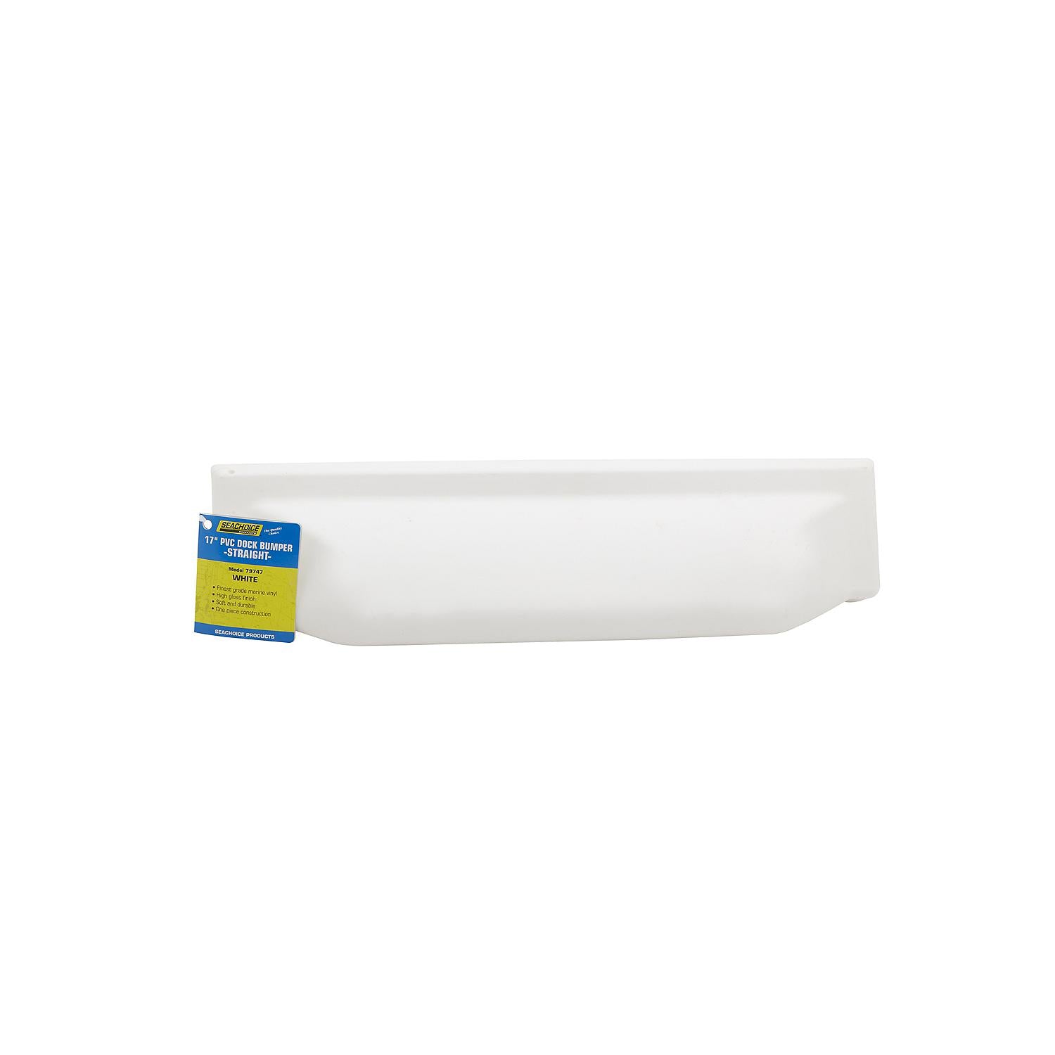Seachoice 79747 Dock Bumper Straight, 17", White 50-79747