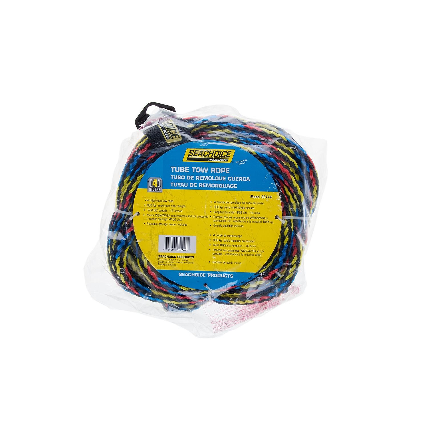 Seachoice 86744 4-Rider Tube Rope, 60' 50-86744