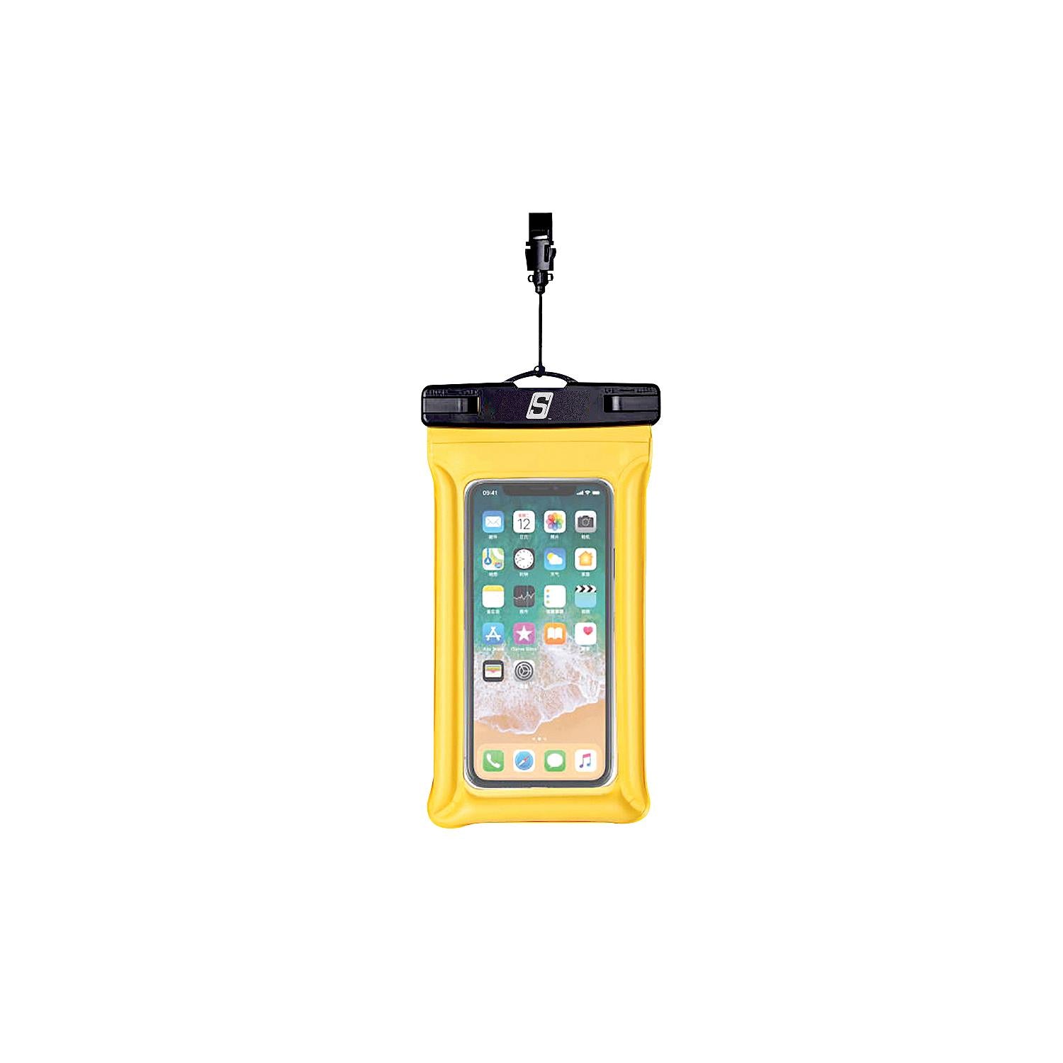 Seachoice 86853 Waterproof Floating Phone Holder Yellow, 5" x 9" 50-86853