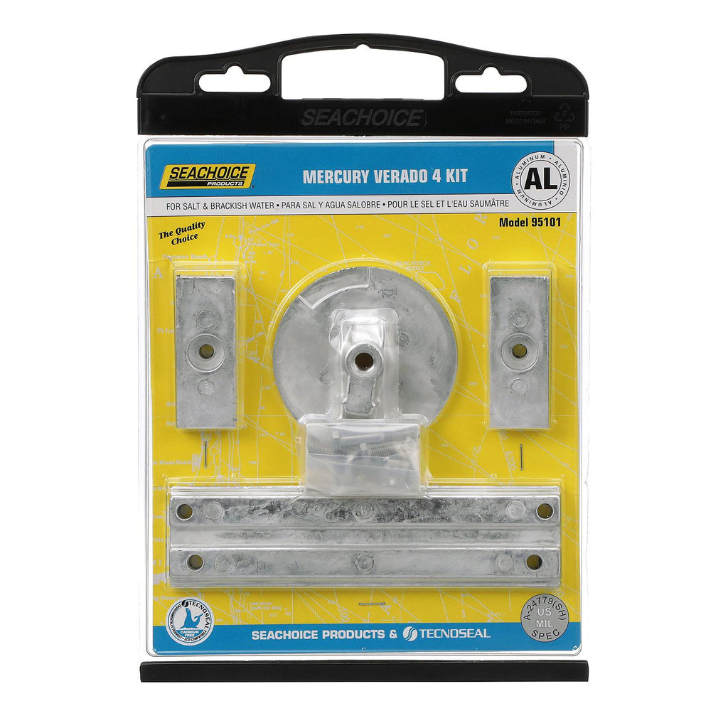 Seachoice Seachoice Anode Kit, Mercrury Verado 4-Cylinder, Aluminum