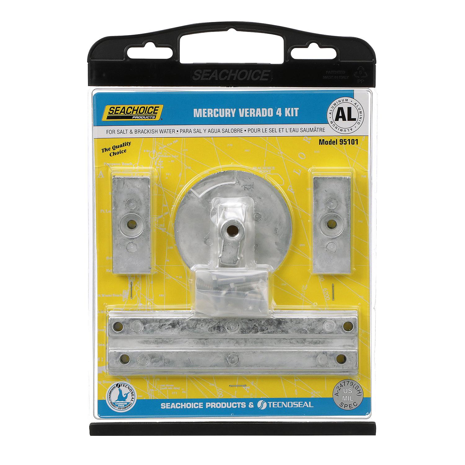 Seachoice Seachoice Anode Kit, Mercrury Verado 4-Cylinder, Aluminum