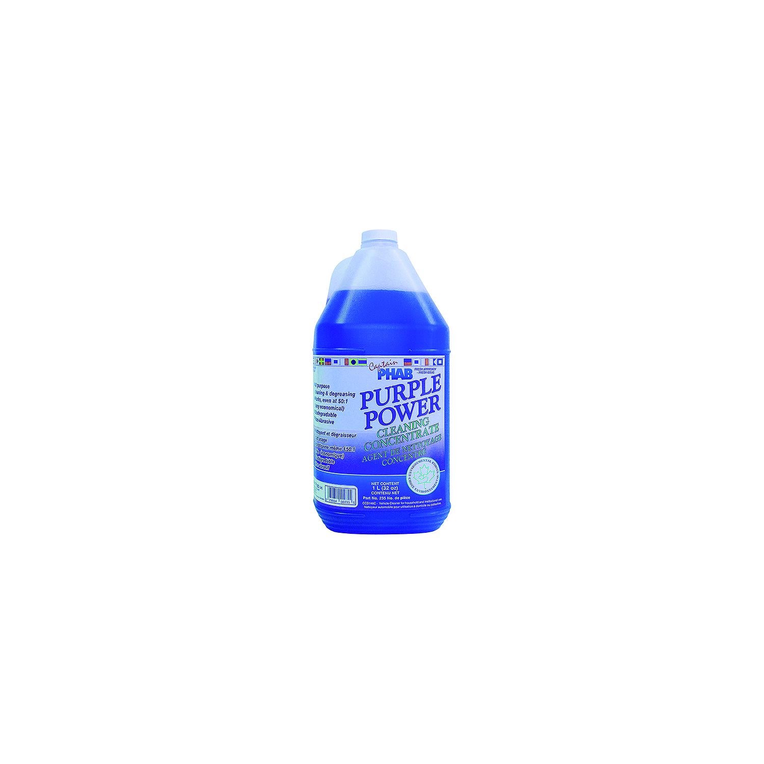 Captain Phab 236 Purple Power Multi-Purpose Cleaning Concentrate, 4L, 4/case 583-236
