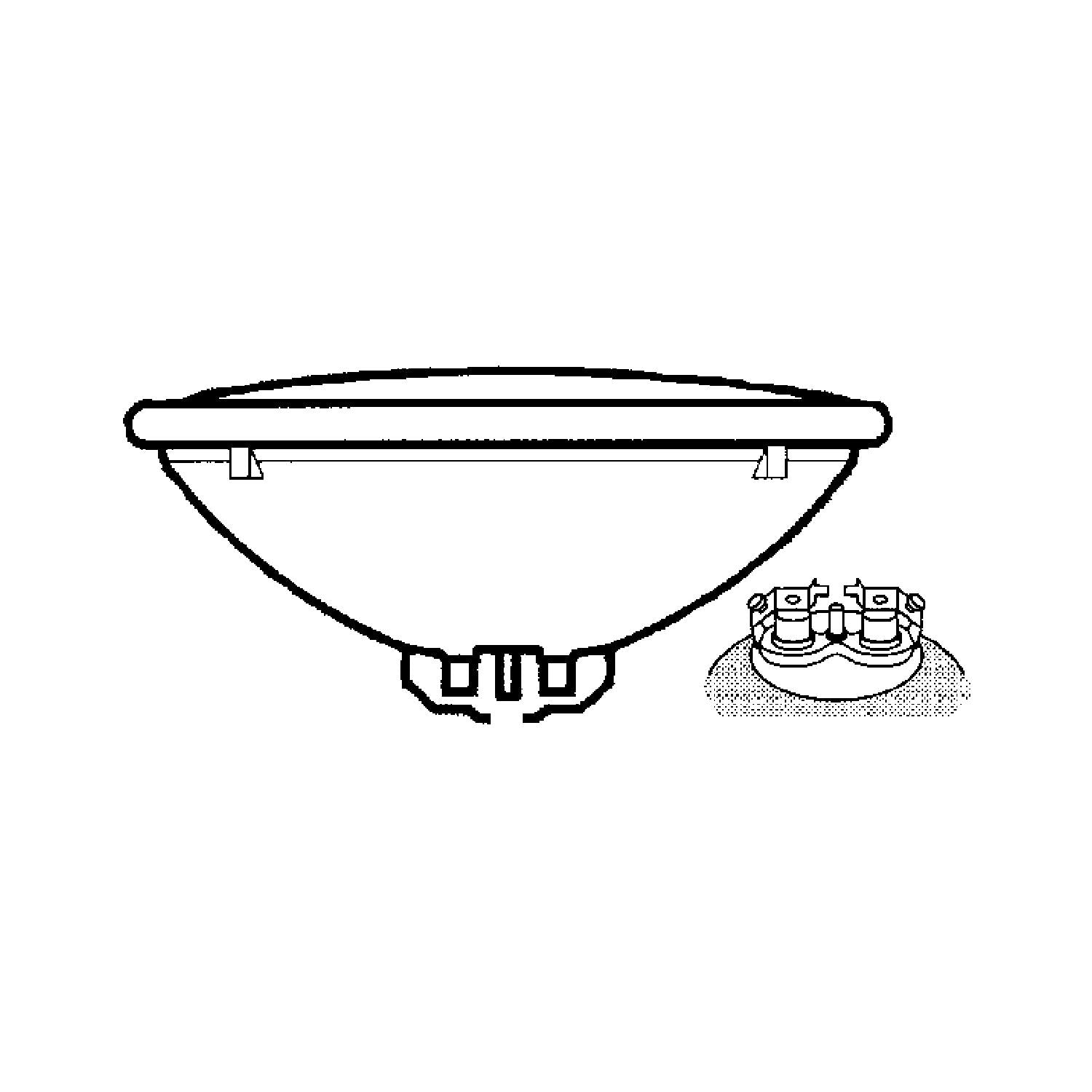 Jabsco Par 5 12V Sealed Beam Replacement Bulb 6-672960000