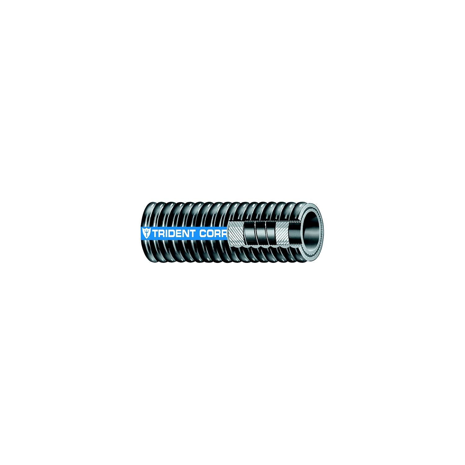 Trident Hose Trident 2522004FT Flex Corrugated Hardwall Exhaust Hose, 2" 606-2522004FT