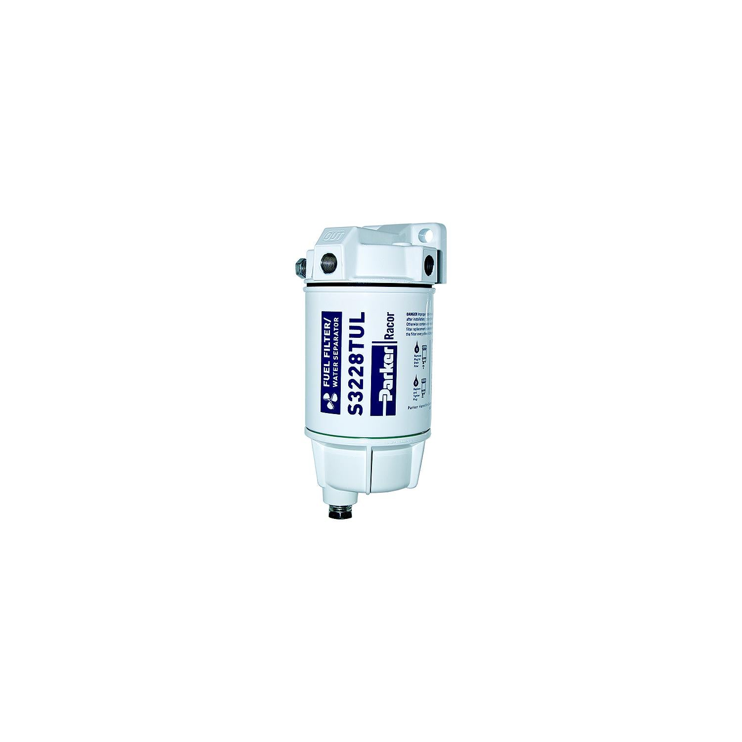 Racor 10 Micron Gas Spin-On Fuel/Water Seperator With Metal Bowl for Inboard/Outboard 62-320RRAC02