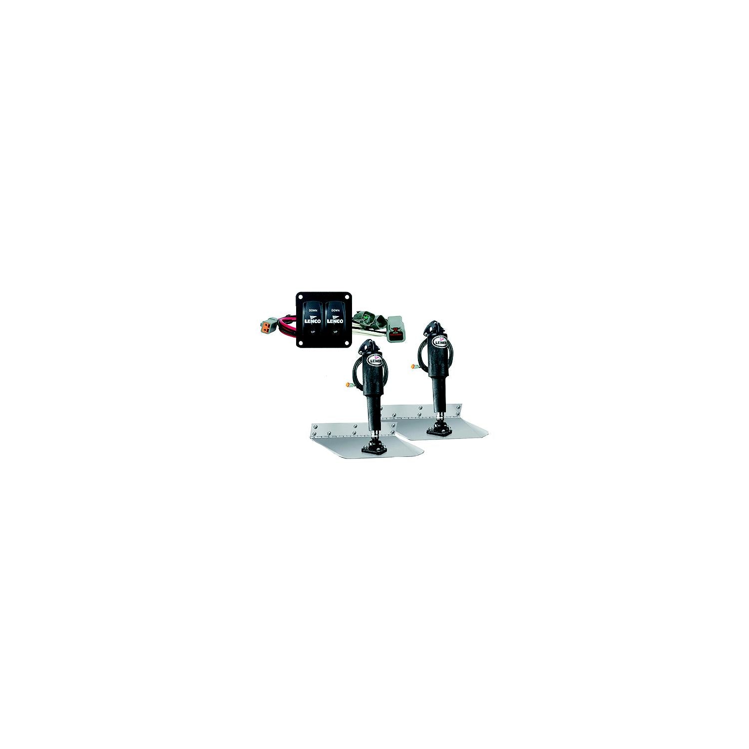 Lenco 9" x 12" Std Tab Kit w/Double Rocker Switch 622-15101104