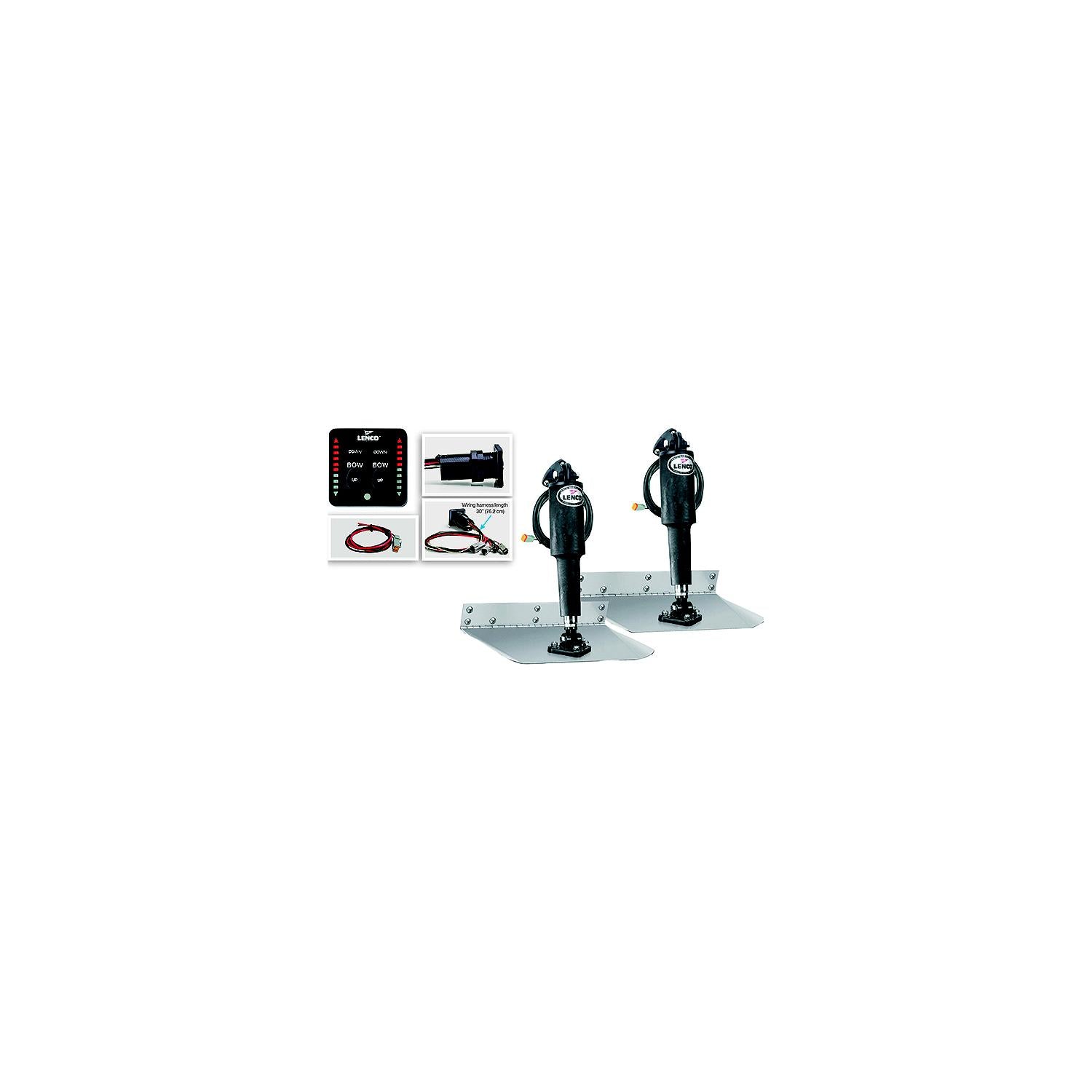 Lenco 9" x 12" Trim Tab Kit w/LED Indicator Switch 622-15108103