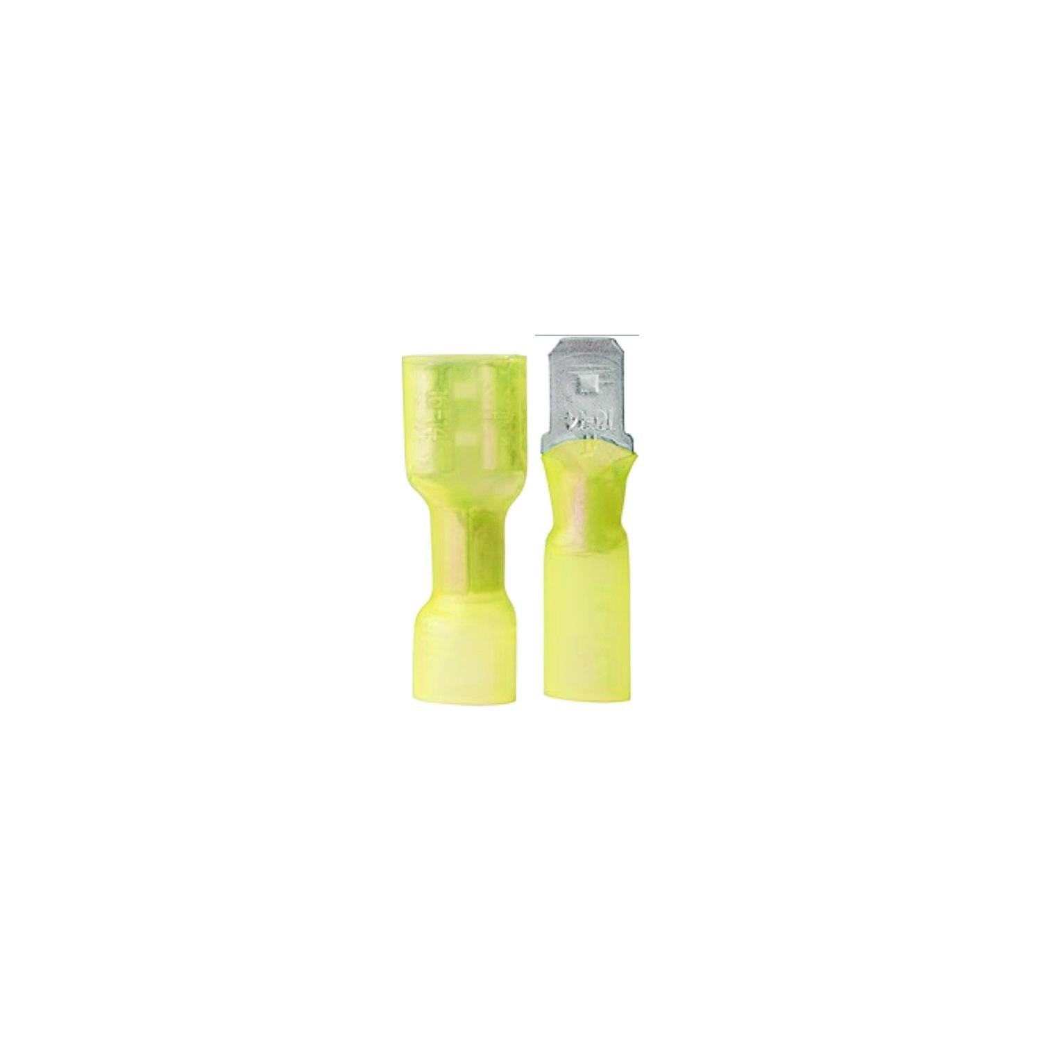 Ancor 320899 Marine Grade® Heat Shrink Disconnects, 12-10 Female, Yellow, 100/pk 639-320899