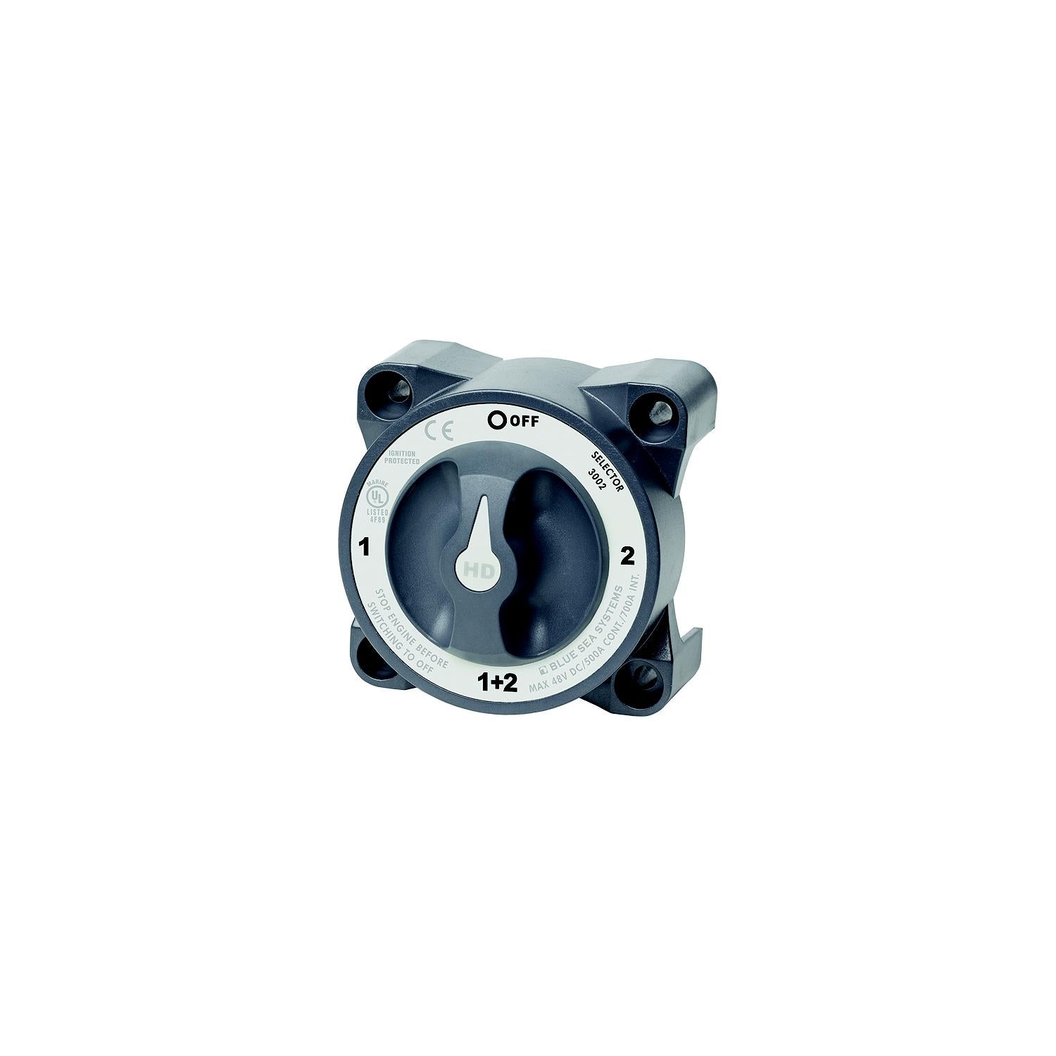 Blue Sea Systems 3002 HD-Series Heavy Duty 4 Position Selector Battery Switch 661-3002