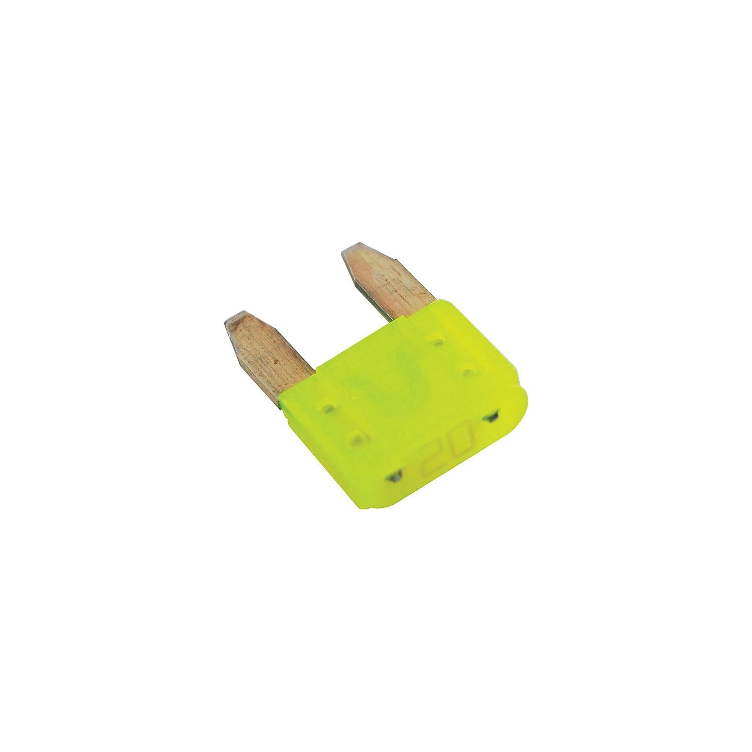 Blue Sea Systems Blue Sea 5273 ATM® Mini Blade Fuse, 20 Amp, Yellow, 2/pk 661-5273