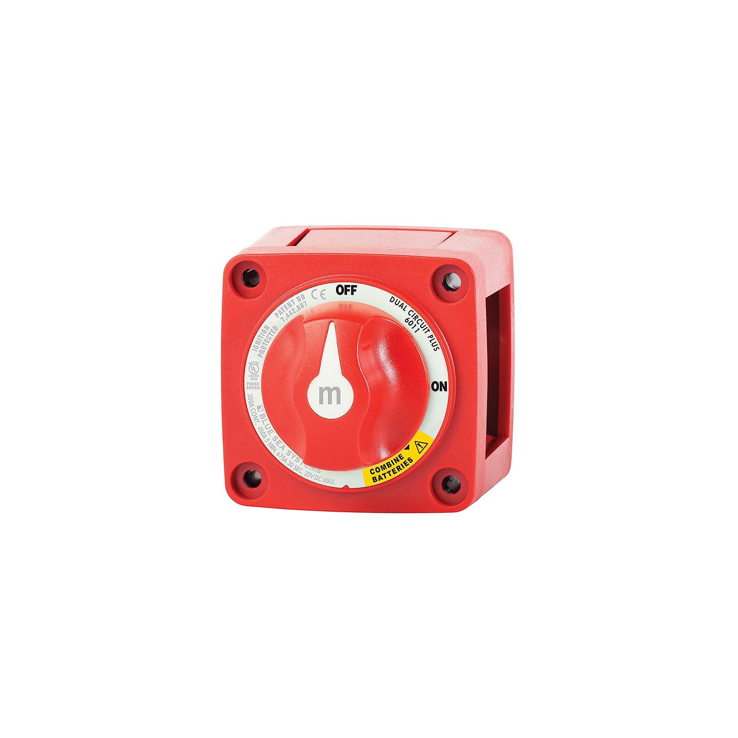 Blue Sea Systems Blue Sea 6011 M Series Dual Circuit Plus On-Off-Both Battery Switch 661-6011