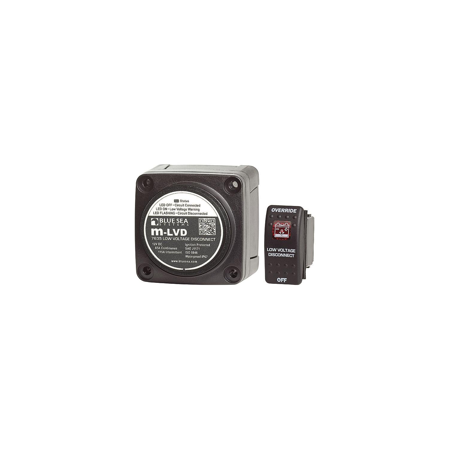 Blue Sea Systems m-LVD Low Voltage Disconnect Battery Saver 661-7635