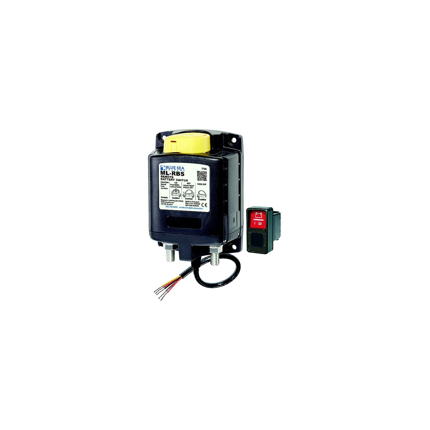 Blue Sea Systems 7700 ML-RBS Remote Battery Switch with Manual Control - 12V DC 500A 661-7700