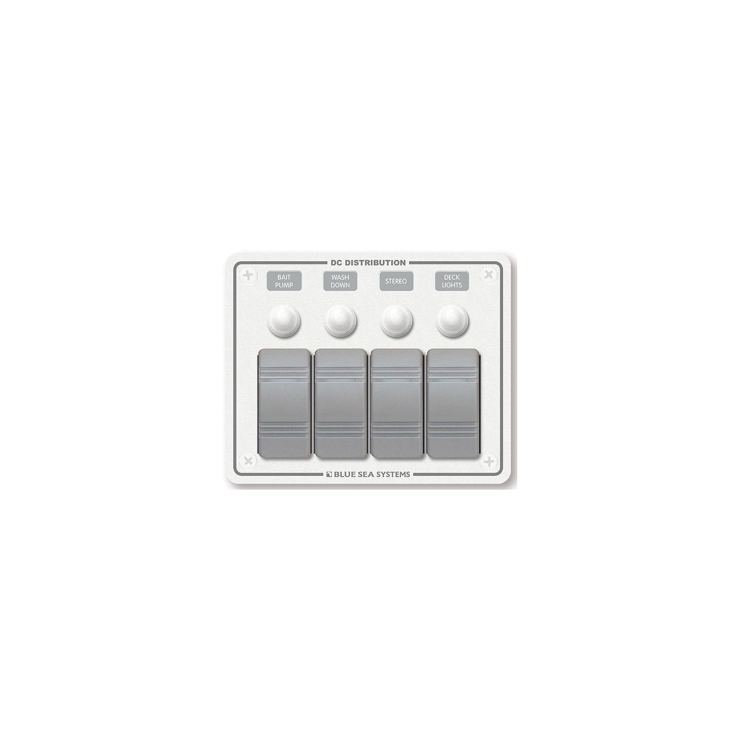Blue Sea Systems Blue Sea Systems Contura Water Resistant 12V DC 4 Position Circuit Breaker Panel