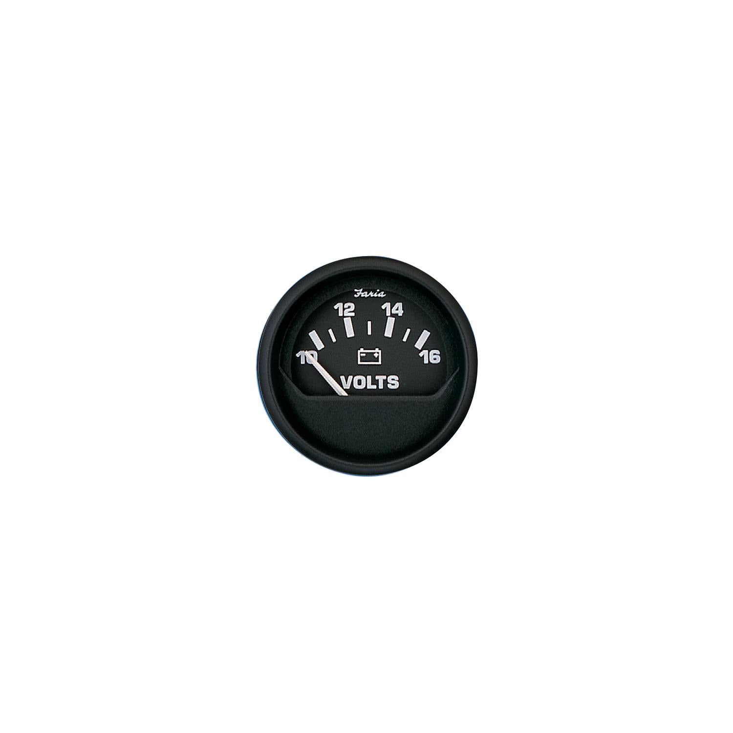 Faria Instruments Faria Instruments Faria 12821 Euro 2" Voltmeter Gauge (10-16 VDC)
