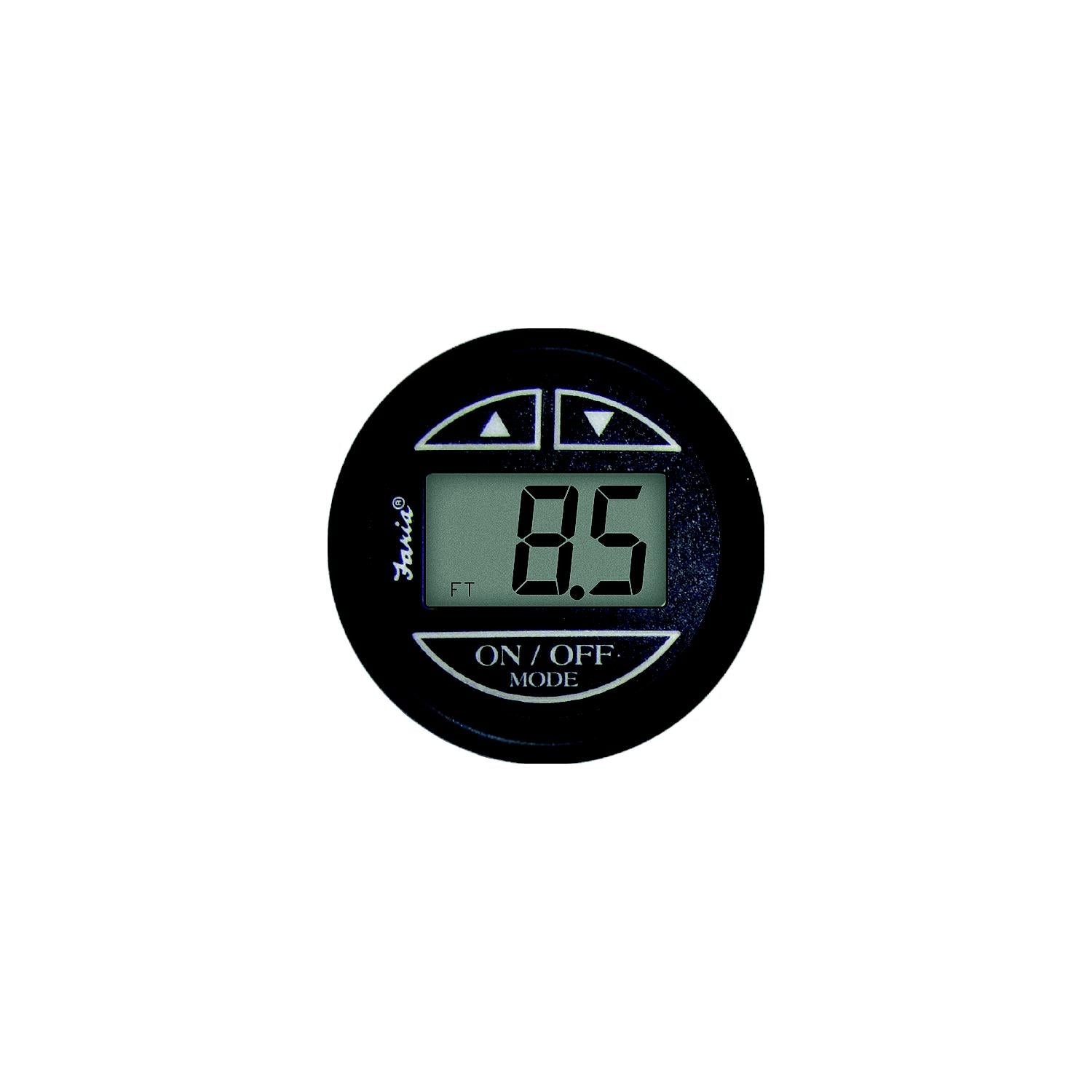Faria Instruments Faria Instruments Faria Digital Depth Sounder, Euro Black w/In-Hull Transducer