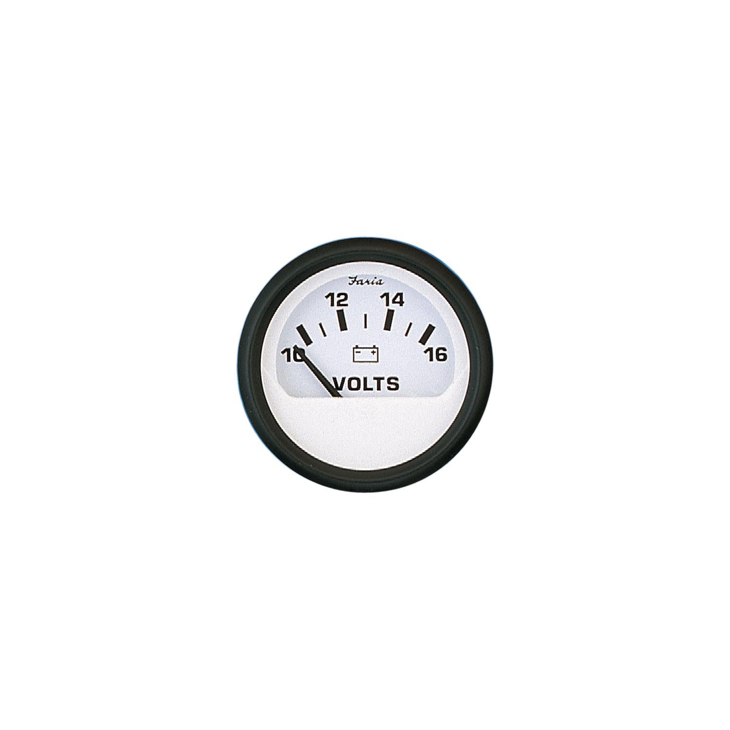 Faria Instruments Faria Instruments Faria Euro 2" Voltmeter Gauge (10-16 VDC)