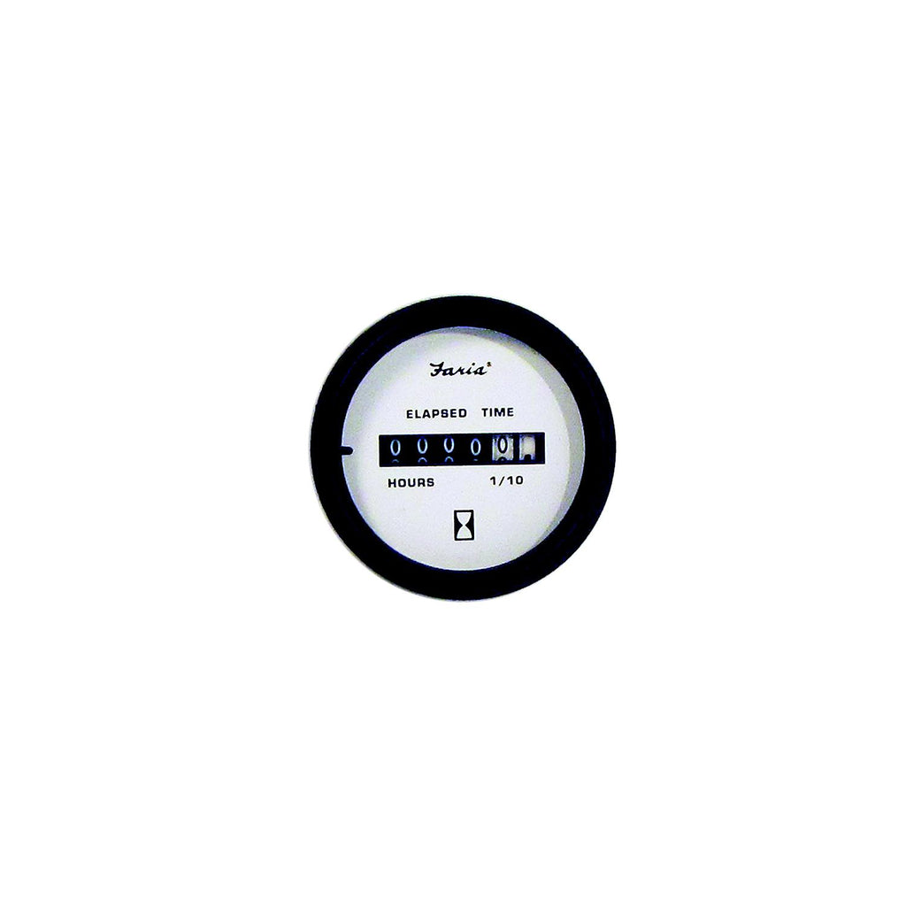 Faria Instruments Faria Instruments Faria Euro 2" Hourmeter Gauge (10,000 hrs) (12-32VDC)