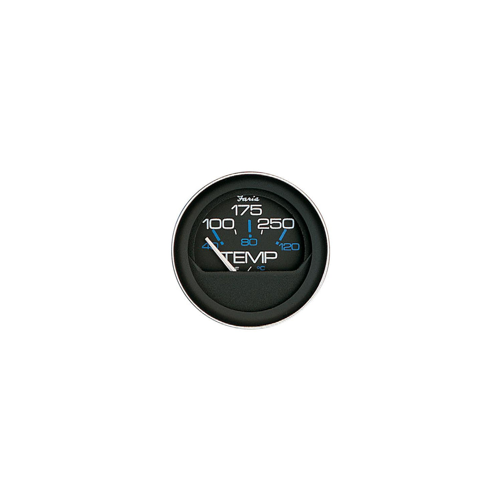 Faria Instruments Faria Instruments Faria Coral Black 2" Water Temperature Gauge (100-250F)