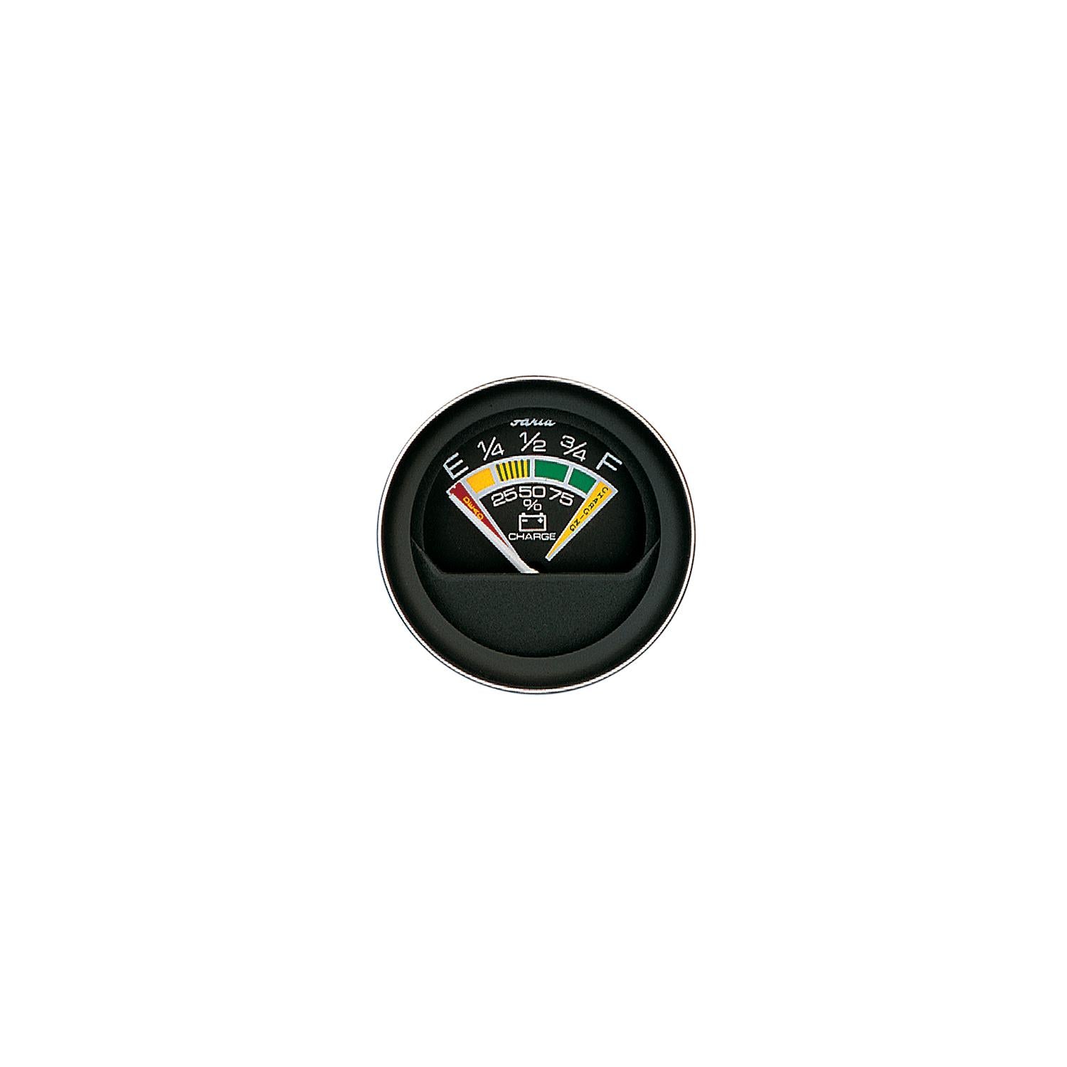 Faria Instruments Faria Coral Black 2" Fuel Level Gauge (E-1/2-F) 678-13001